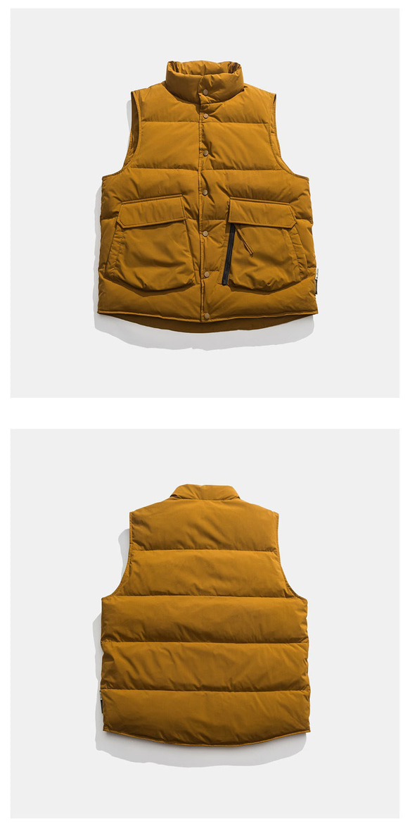秋冬新品 スタンドカラーベスト ダウンジャケット メンズ ユニセックス 厚手暖かいカップルコート レディース 7枚目の画像
