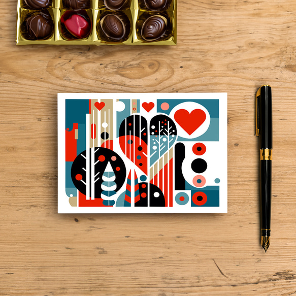 バレンタイン　ポストカード２枚セット　Valentine 1枚目の画像