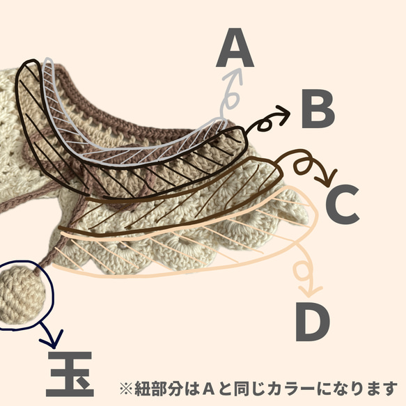 セミオーダーつけ襟　つけ襟スタイ　つけ襟　ベビー　キッズ 2枚目の画像