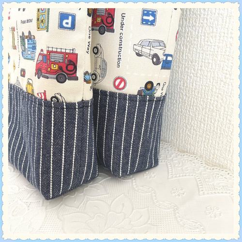 入園 入学】レッスンバッグ 上履き入れ 《働く車 車 消防車 パトカー