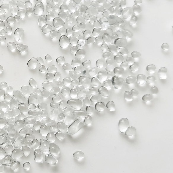 20g【朝露みたいな透明なガラス粒】ガラスの粒々カレット/コロコロ