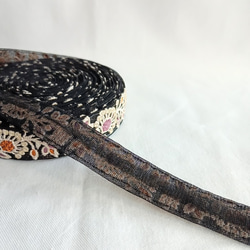 【50cm】【25mm幅】細め　インド刺繍リボン　カラフル　フラワー　ハンドメイド　手芸 R044 14枚目の画像