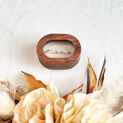 【木製ケースの名入れリングピロー】 - 結婚式 ウェディング ペアリング 結婚指輪 婚約指輪 9枚目の画像