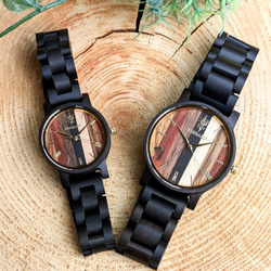【木製腕時計】EINBAND Reise Mix Wood × Sandalwood 5種類の木 木の時計【40mm】 6枚目の画像
