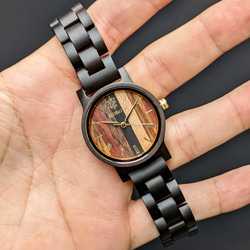 【木製腕時計】EINBAND Reise Mix Wood × Sandalwood 5種類の木 木の時計 【32mm】 5枚目の画像