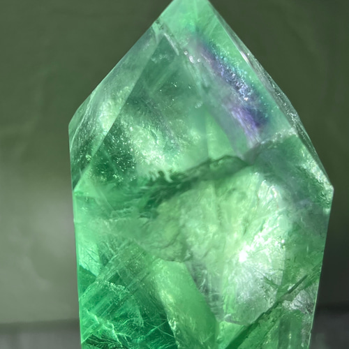 エンジェルフェザー✨レインボーフローライト蛍石特大ポイント原石