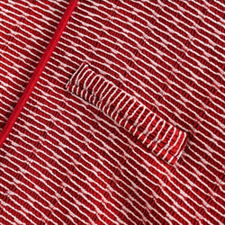 春のコート赤カーディガンゆったりハットパーカー W158 12枚目の画像