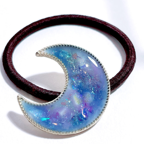 新作☆レジンヘアゴム　月夜の髪飾り　夜空の星 新作☆レジンヘアゴム 月夜の髪飾り 夜空の星