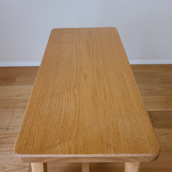栗一枚板ミニテーブル　花台　サイドテーブル　ナチュラル　無垢　木製　職人　北欧家具　天然　栗　タモ 14枚目の画像