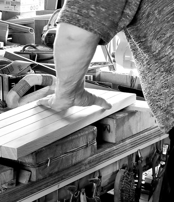 栗一枚板ミニテーブル　花台　サイドテーブル　ナチュラル　無垢　木製　職人　北欧家具　天然　栗　タモ 20枚目の画像