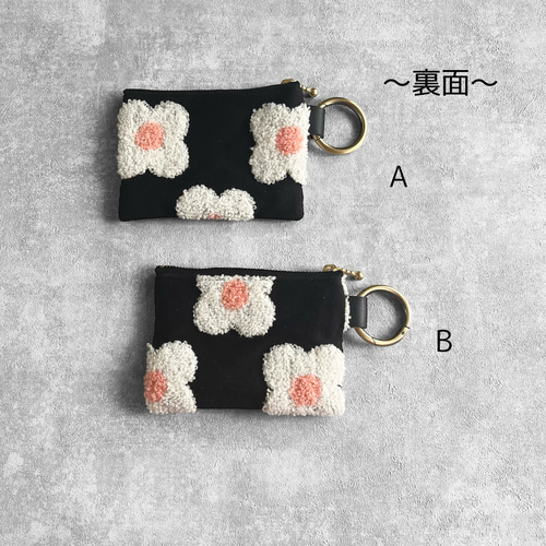 数量限定】凸凹刺繍タフティング/インド刺繍◇カラビナ付き