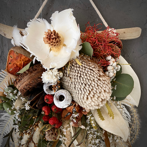 SALE！50%off！☆creema限定 流木ドライフラワータペストリー NO.20