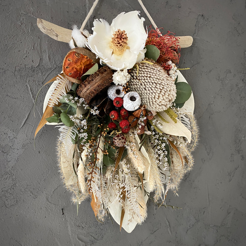 SALE！50%off！☆creema限定 流木ドライフラワータペストリー NO.20