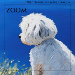 【地中海の海沿いの町 - シーズー犬 No.1】A2アートポスター 犬の絵 犬の絵画 犬のイラスト 3枚目の画像