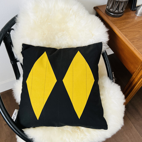 パッチワークキルト クッションカバー パッチワークキルト クッションカバー 《白》 クッション