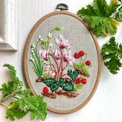 受注製作】コスモスの咲くころ Autumn garden2023 手刺繍タペストリー