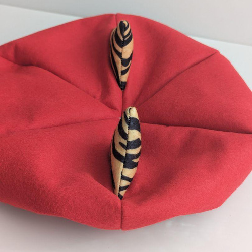 節分 鬼の帽子 赤オニ フェルト帽子 ツノ 豆まき フェルト帽子 仮装