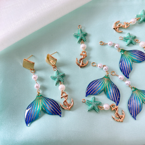 ハンドメイド ピアス 夏 SUMMER