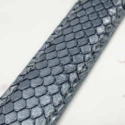日本製　上質　パイソン　２０mm巾　ベルト　ダイヤモンドパイソン　蛇革　フリーサイズ　エキゾチックレザー 6枚目の画像