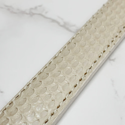 日本製　上質　パイソン　マット仕上げ　２０mm巾　ベルト　ダイヤモンドパイソン　蛇革　フリーサイズ　エキゾチックレザー 4枚目の画像
