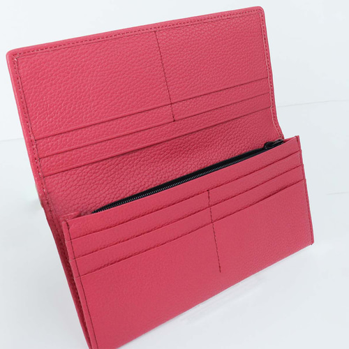 浅草文庫 かぶせ長財布 いろどりブラック 牛革/文庫革 スリム