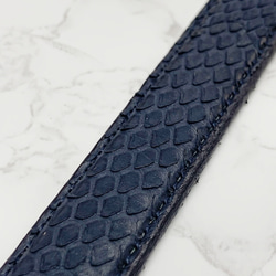 日本製　上質　パイソン　マット仕上げ　２０mm巾　ベルト　ダイヤモンドパイソン　蛇革　フリーサイズ　エキゾチックレザー 6枚目の画像