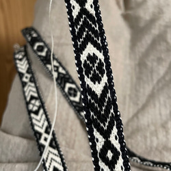 スマホ　ショルダーストラップ　スカンディナビアの手織り紐　バンド織り 3枚目の画像