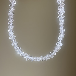 【提供電視服裝】2way Herkimer 鑽石珍珠耳環/耳環 【四月生日石】14kgf 金屬過敏 第12張的照片