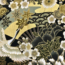 慶弔両用袱紗◆優美な鶴と金扇　ゴールド 6枚目の画像