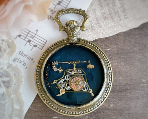 アンティークな電話 スチームパンク バッグチャーム バッグチャーム