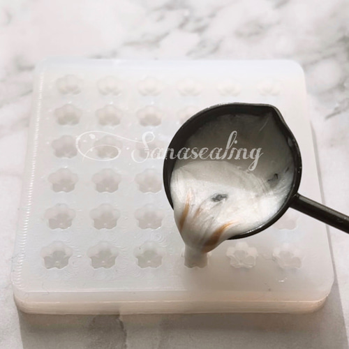 シーリングスタンプ シリコンモールド シーリングワックス お花 花型