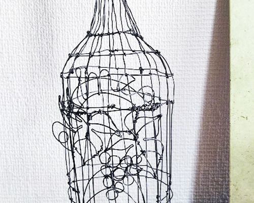 ワインボトル ワイヤーアート 立体・オブジェ YAN 通販 17106895