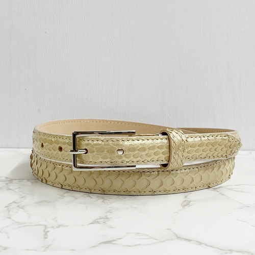 日本製 上質 パイソン 20mm巾 ベルト ダイヤモンドパイソン 蛇革