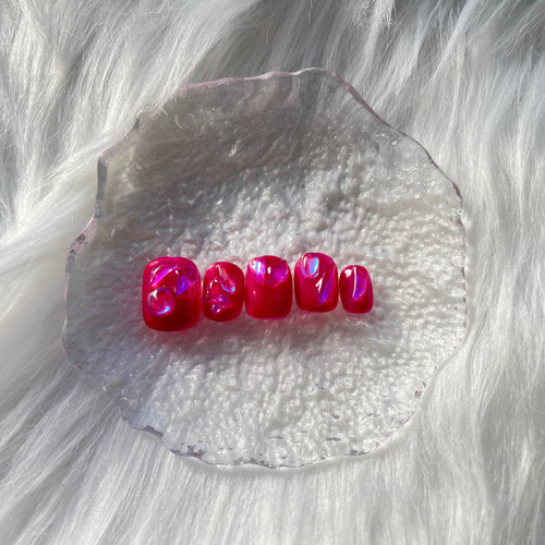 ネイルチップ ワンホン 韓国 ちゅるん 氷ネイル ネイルチップ（つけ爪  