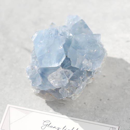 青い天然石 鉱物2点セット ミニ セレスタイト クラスター天青石 天使の石 鉱物 天然石 安眠 癒し