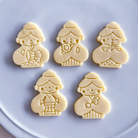 【ひなまつり】手書き風 五人囃子クッキー型セット・クッキーカッター 2枚目の画像