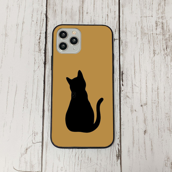 スマホケース14 期間限定 iphone 強化ガラス 猫シルエット13S  かわいい アイフォン iface 1枚目の画像