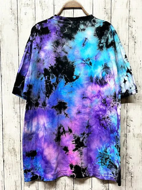 タイダイ染め Tシャツ　XLサイズ　ブラックミックス　ムラ染め　 Hippies Dye HD21-04 3枚目の画像