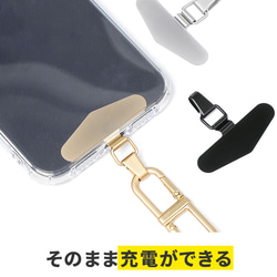 ストラップホルダー ステンレス ホルダーシート スマホ ショルダー スマホケース 挟むだけ 全機種対応 ネックストラップ 5枚目の画像