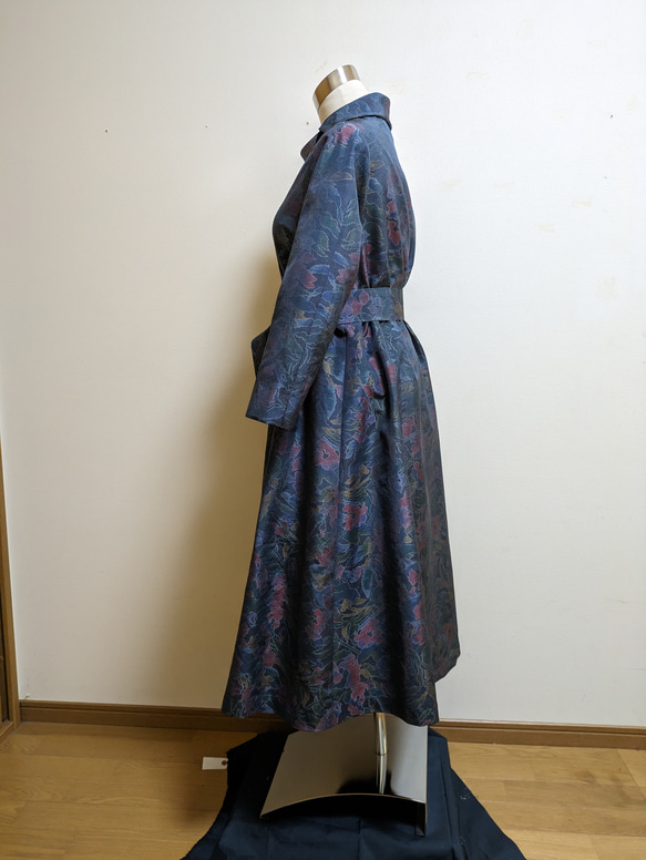 SOLD　着物リメイク　ワンピース　大島紬　M〜L 