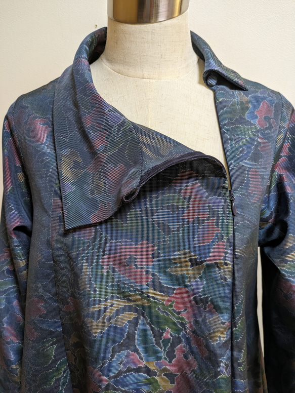 SOLD　着物リメイク　ワンピース　大島紬　M〜L 