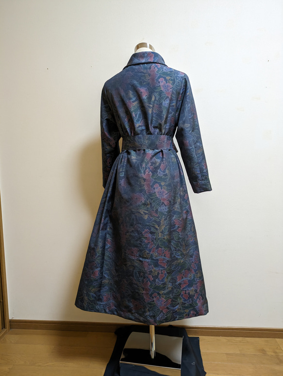 SOLD　着物リメイク　ワンピース　大島紬　M〜L 