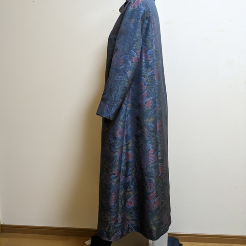 SOLD 着物リメイク ワンピース 大島紬 M〜L ワンピース さらあお SOLD 着物リメイク ワンピース 大島紬 M〜L ワンピース さらあお