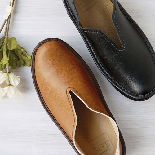 Vカットスリッポン (YURIA) レディースシューズ 靴 日本製 特許取得