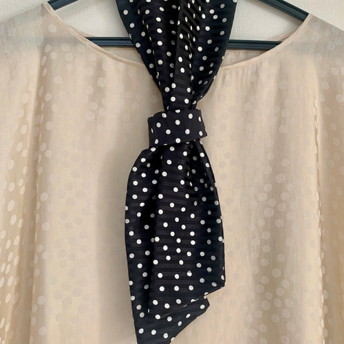 水玉 スカーフ バンダナ ✨極美品✨BVLGARI シルク スカーフ バンダナ