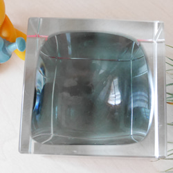 超お買い得！ エアープランツ(イオナンタ ) 付き 高級ガラス製の置き物 透明度抜群！ 超激美中古品 ほんの少々傷有り 17枚目の画像