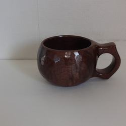 ウオールナットで作った一木彫りコーヒーカップ. 5枚目の画像