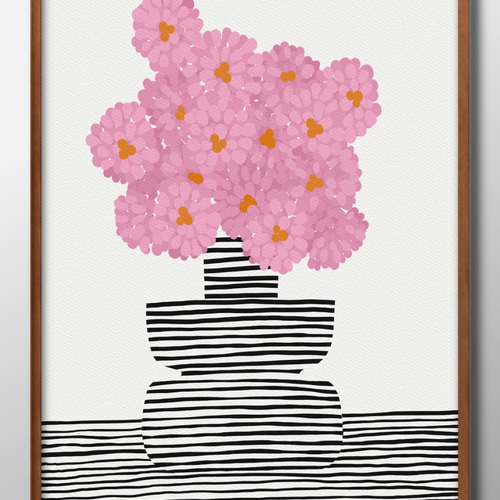 14070□アートポスター 絵画 A3サイズ『ダリア 花 フラワー