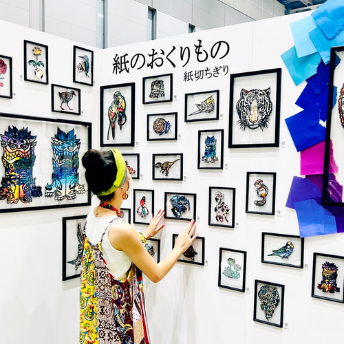 ちぎり絵×切り絵】原画アート 『co-co（ペンギンのココ）』 絵画 紙の