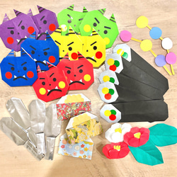 ふくわらい 製作 保育製作 お正月 製作キット 装飾 型紙 保育製作